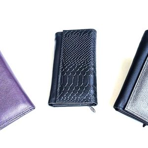 Cartera Grande con Dos Cierres y Espejo en Solapa